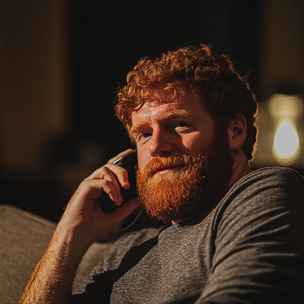 A man talking on a phone | Source: Midjourney