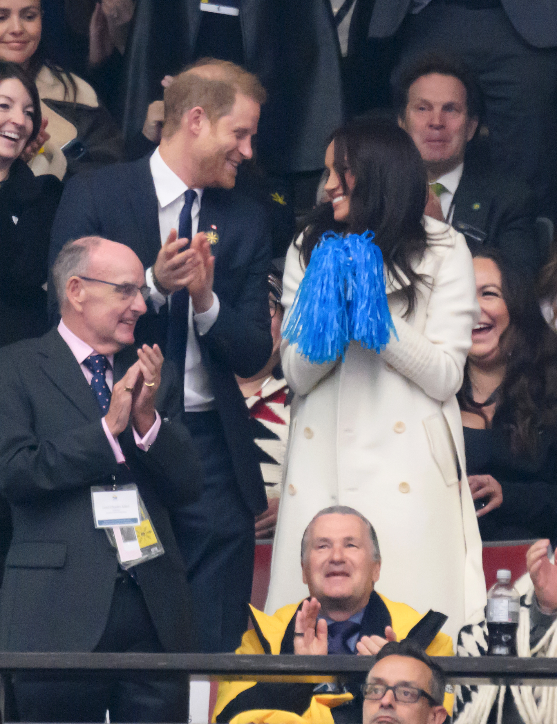 Prince Harry and Meghan Markle during the opening ceremony of the 2025 Invictus Games at BC Place on February 8, 2025, in Vancouver, British Columbia, Canada. | Source: Getty Images