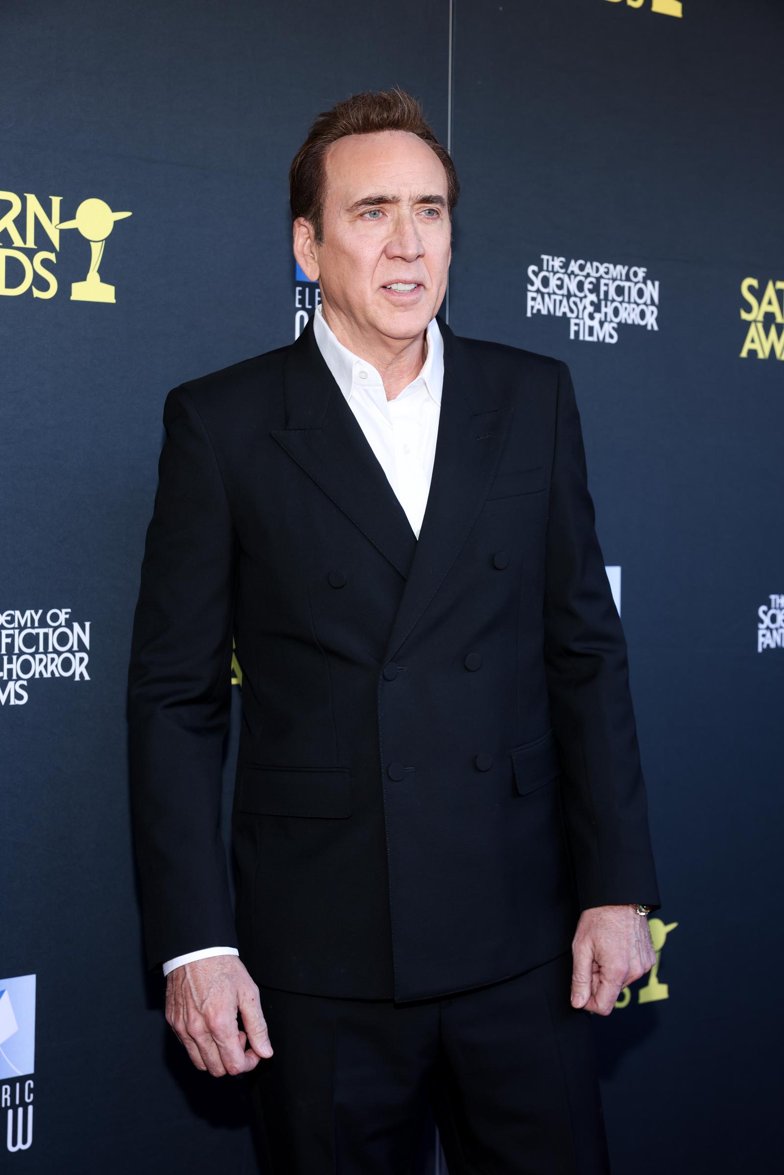 Nicolas Cage at the 52nd Annual Saturn Awards on February 2, 2025, in Universal City, California | Source: Getty Images