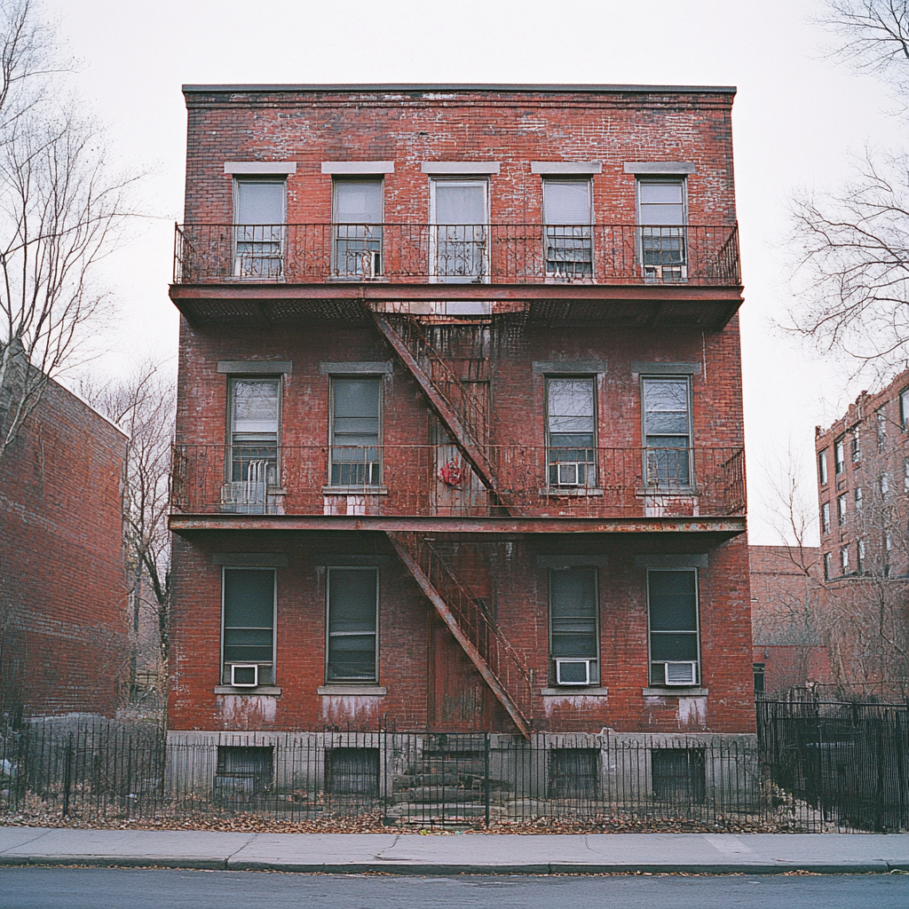 A rundown apartment building | Source: Midjourney