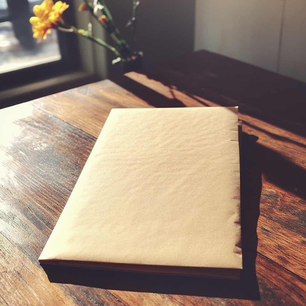 A manila folder on a table | Source: Midjourney