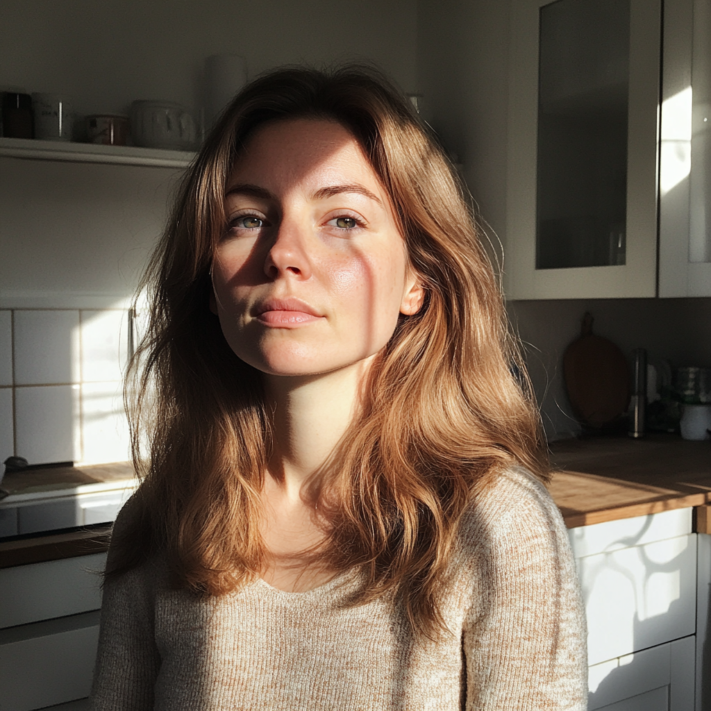 A woman standing in a kitchen | Source: Midjourney