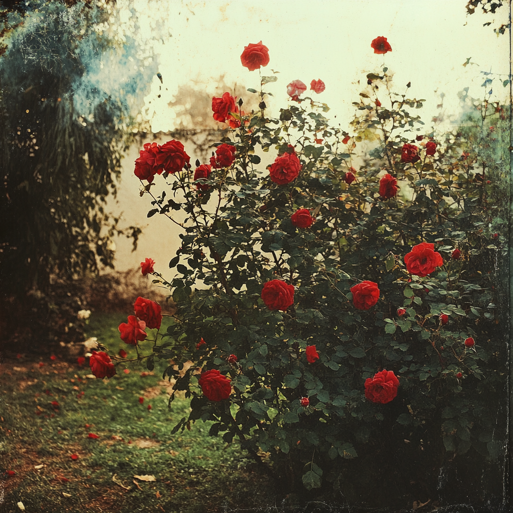 A rosebush in a garden | Source: Midjourney