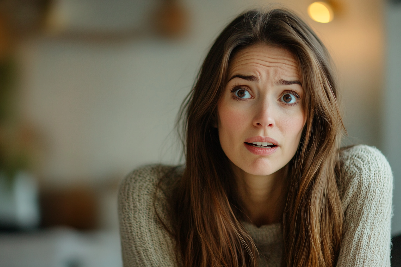 A woman staring in shock | Source: Midjourney