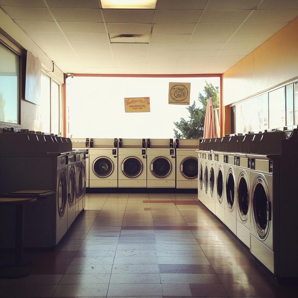The interior of a laundromat | Source: Midjourney