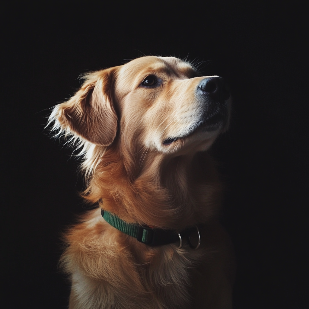 Um close de um lindo cachorro | Fonte: Midjourney