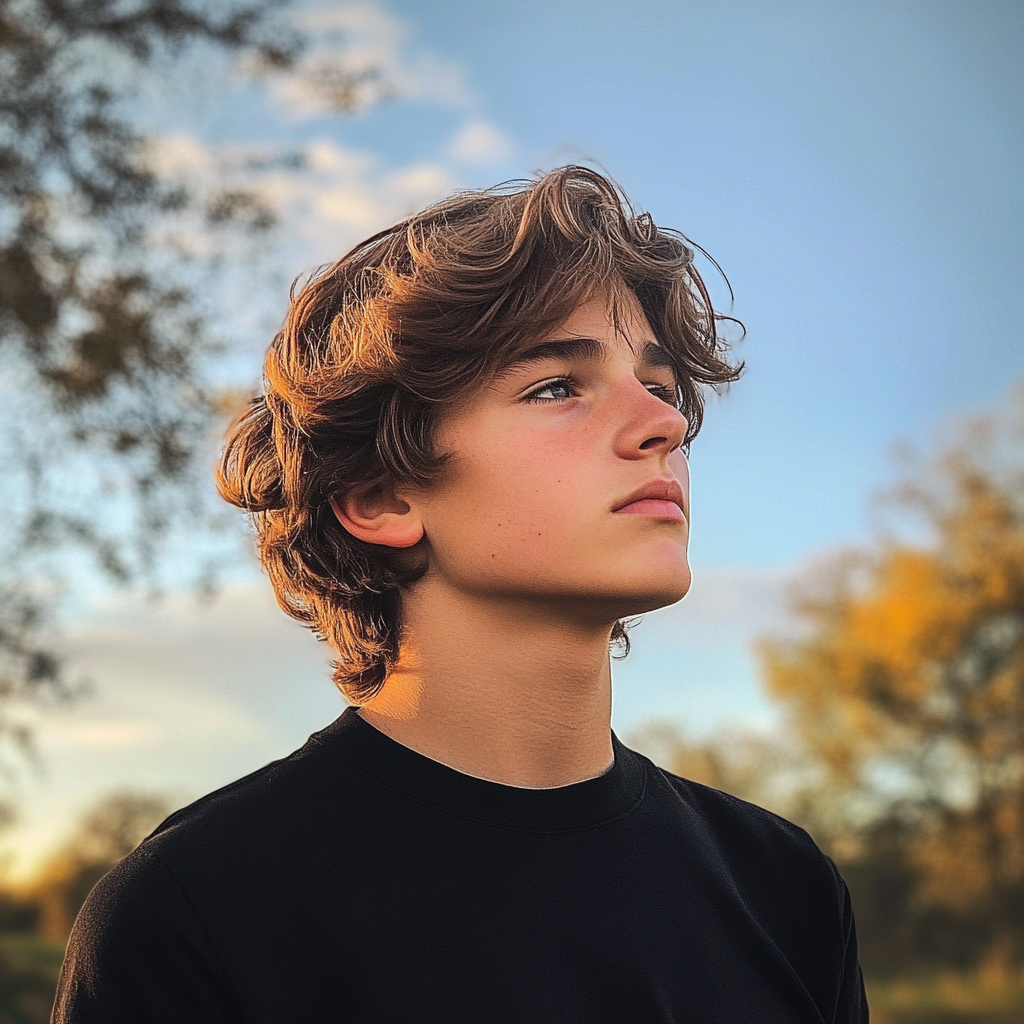 A side profile of a teenage boy | Source: Midjourney