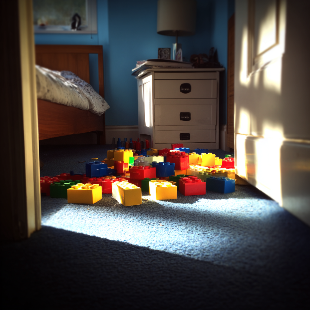 LEGO blocks on a carpet | Source: Midjourney