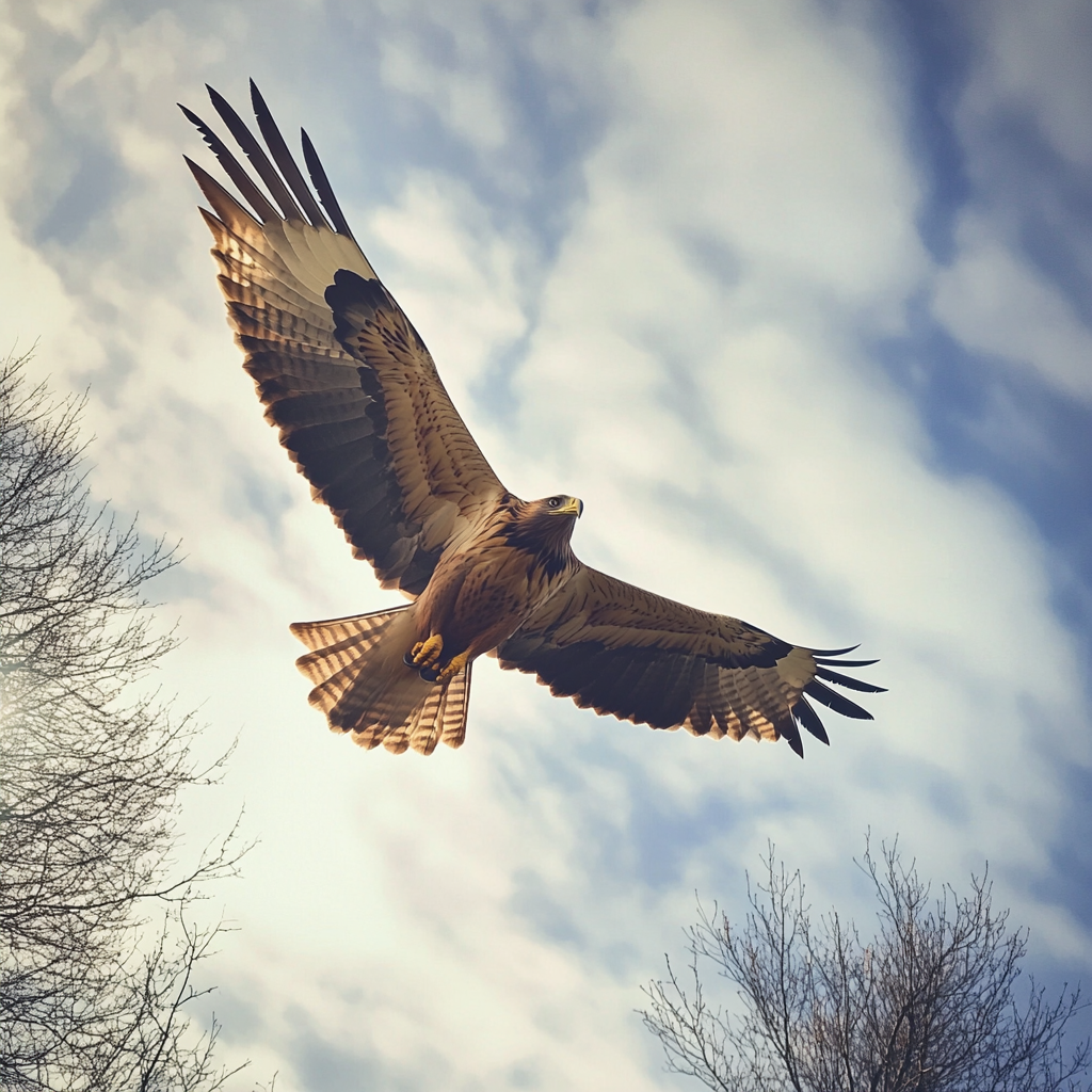 An eagle flying | Source: Midjourney