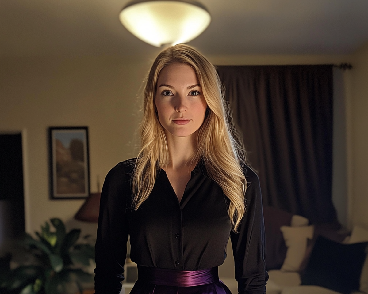 A close up of a blonde woman | Source: Midjourney