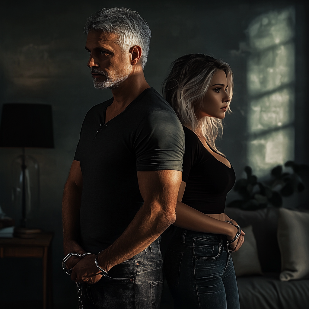 A handcuffed couple | Source: Midjourney