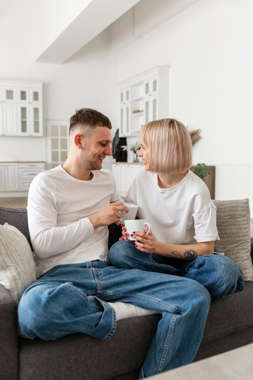 A couple talking over coffee | Source: Freepik