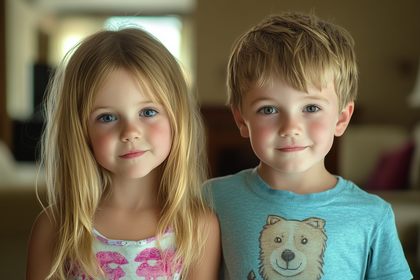 Little kids standing together | Source: Midjourney