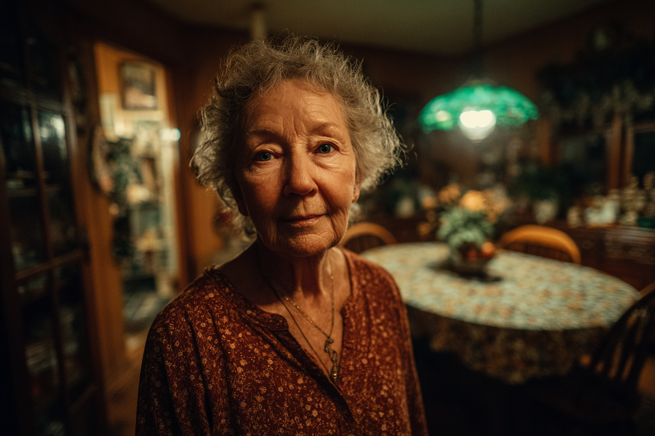 An older woman smiling | Source: Midjourney