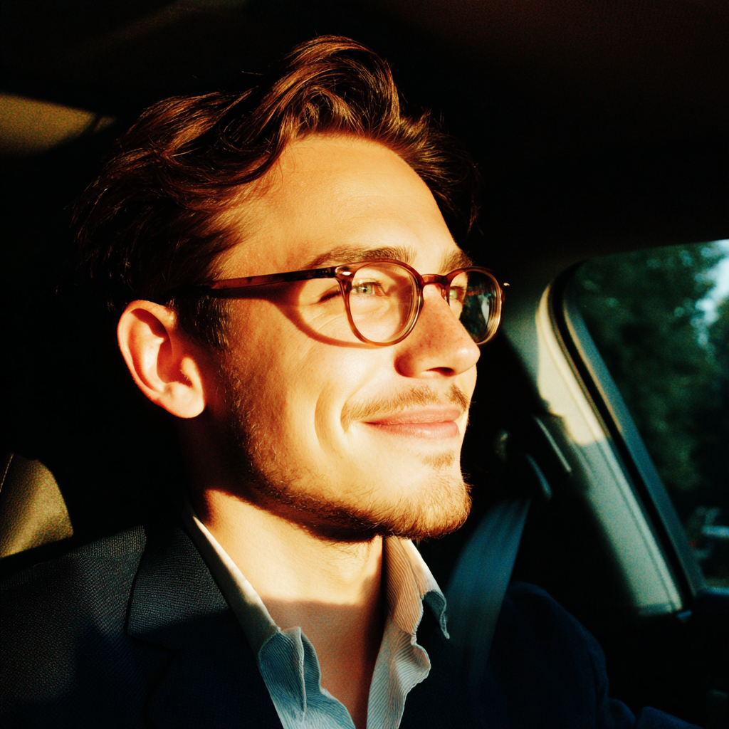 A man driving a car | Source: Midjourney