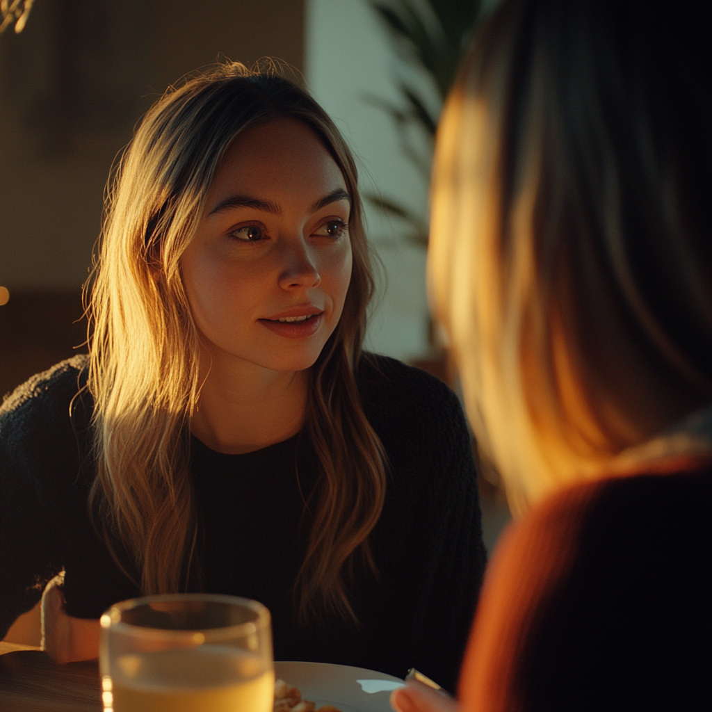 A woman talking to another woman | Source: Midjourney