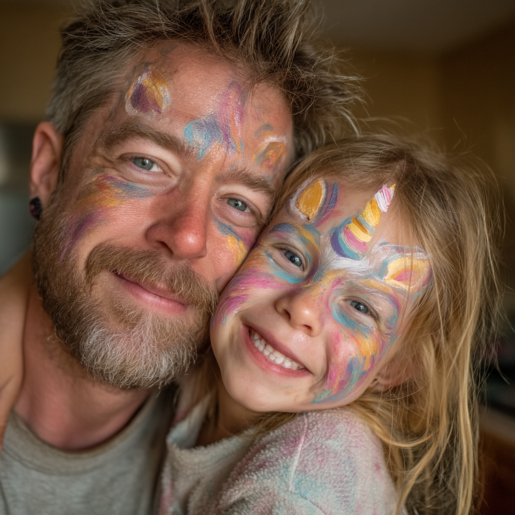 A happy father and daughter | Source: Midjourney