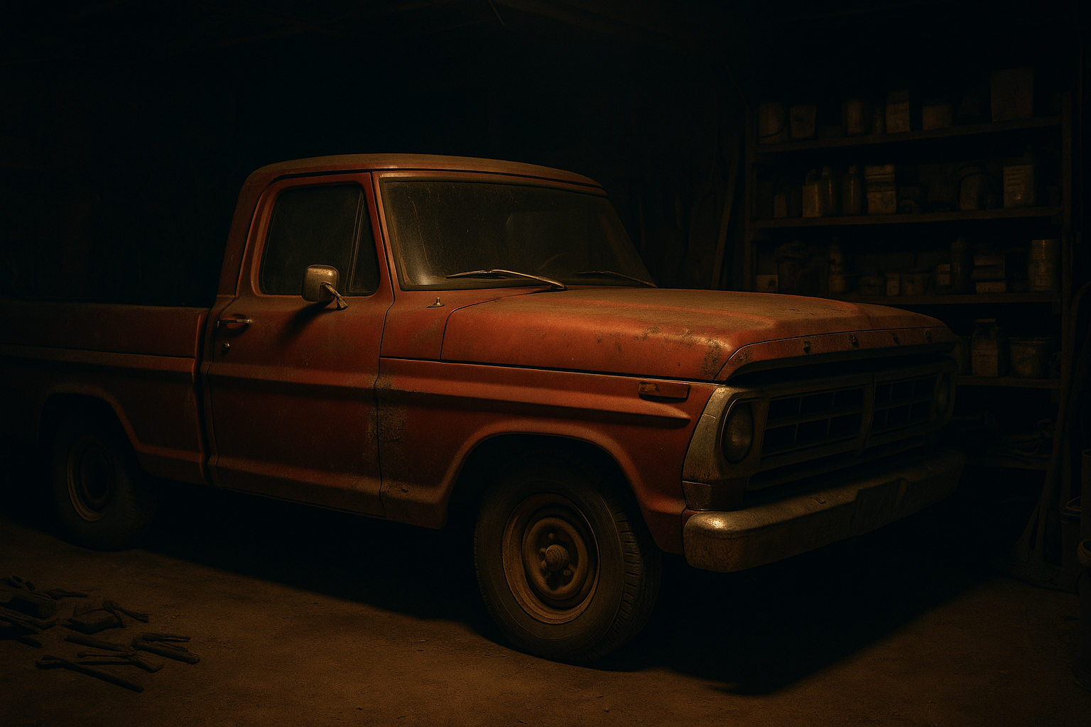 An old pickup truck | Source: Sora