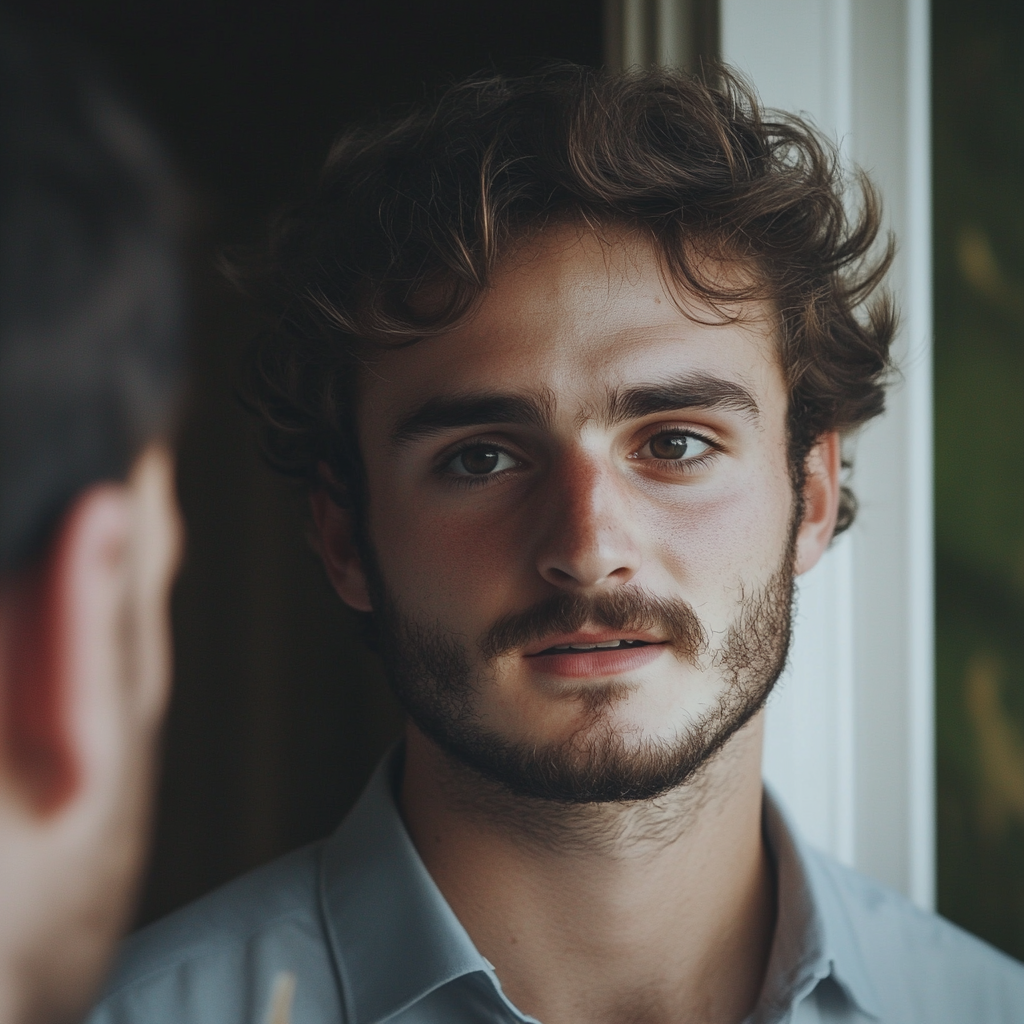 A man talking to his friend | Source: Midjourney