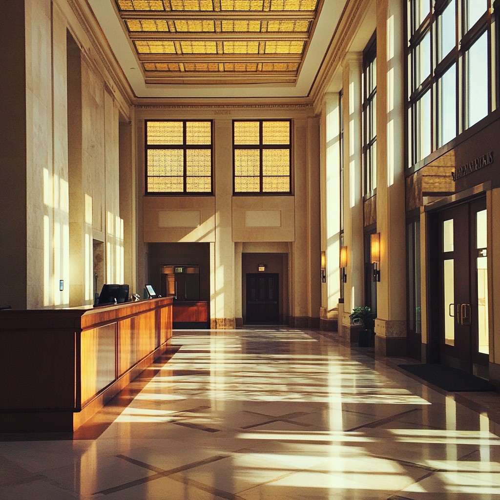 The interior of a bank | Source: Midjourney