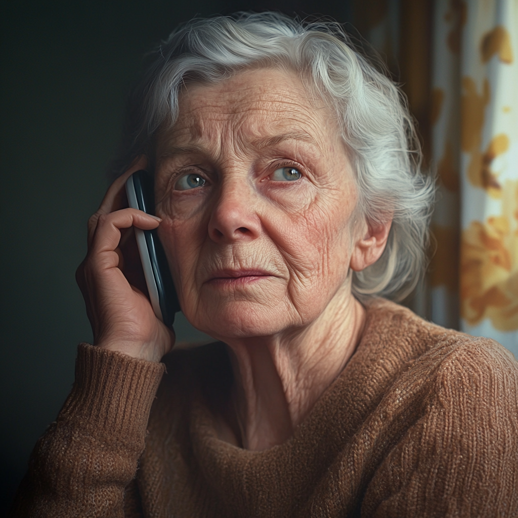 A woman talking on the phone | Source: Midjourney