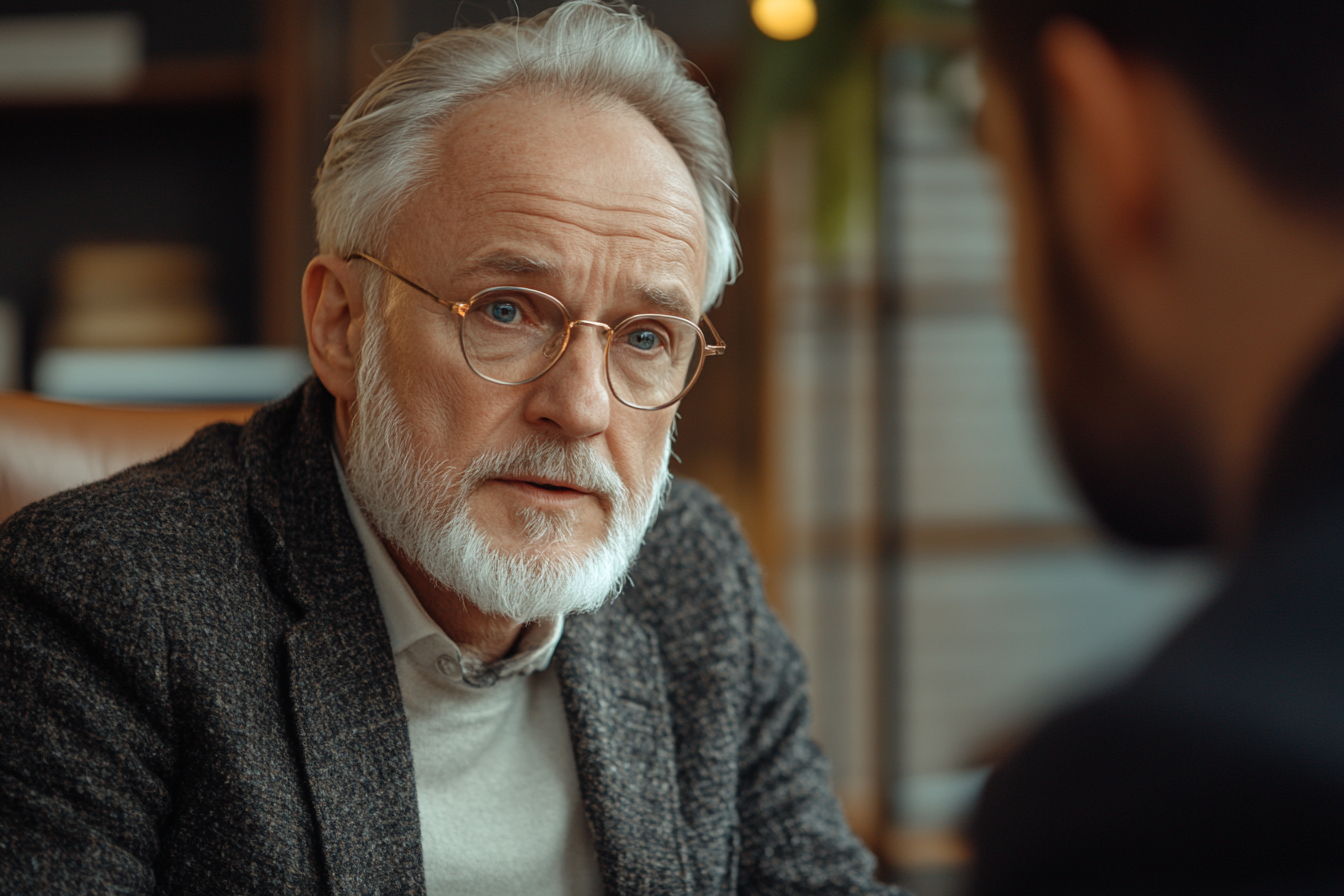 Senior man in a lawyer's office | Source: Midjourney