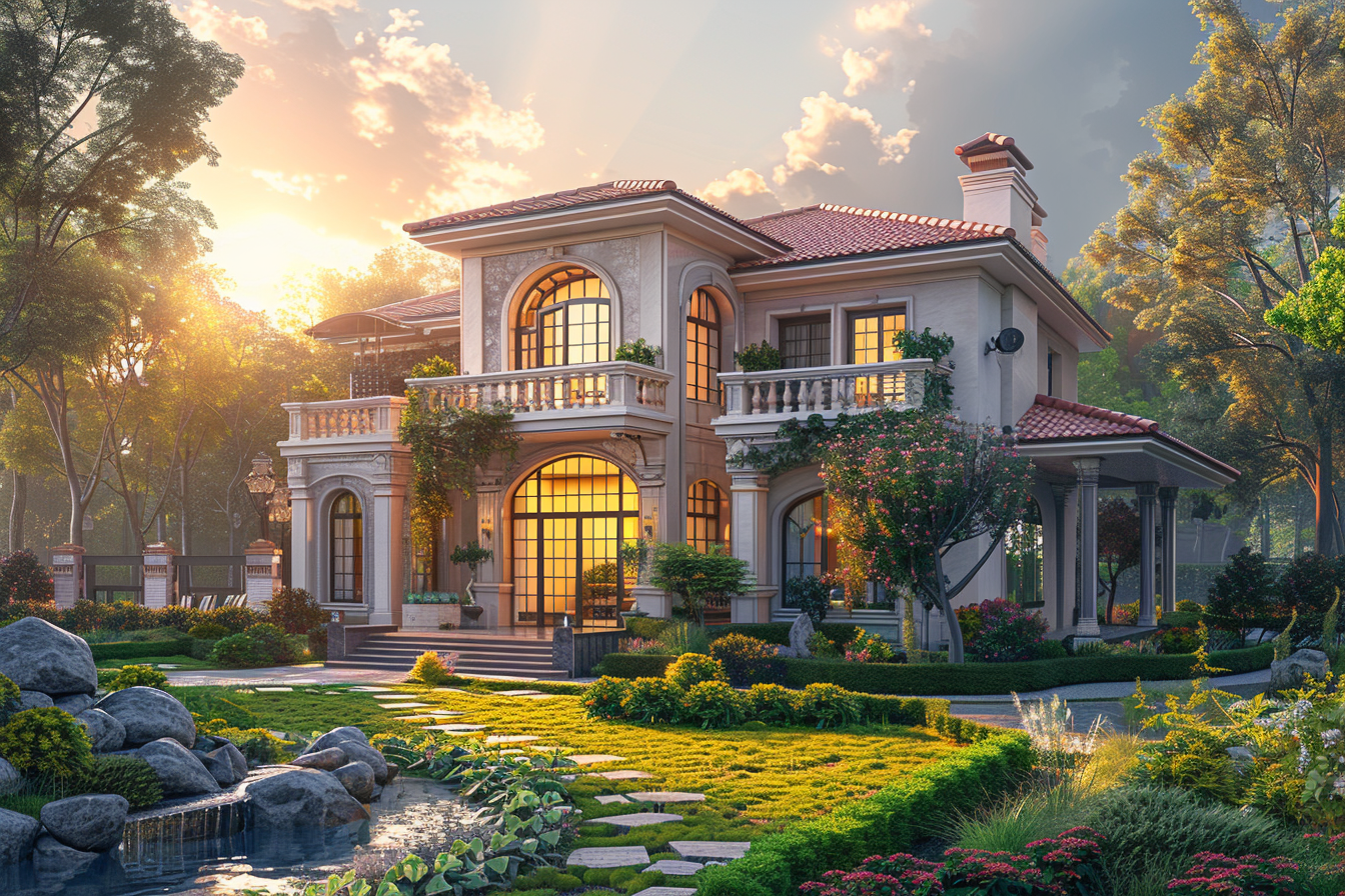 A stunning house with a beautiful garden | Source: Midjourney