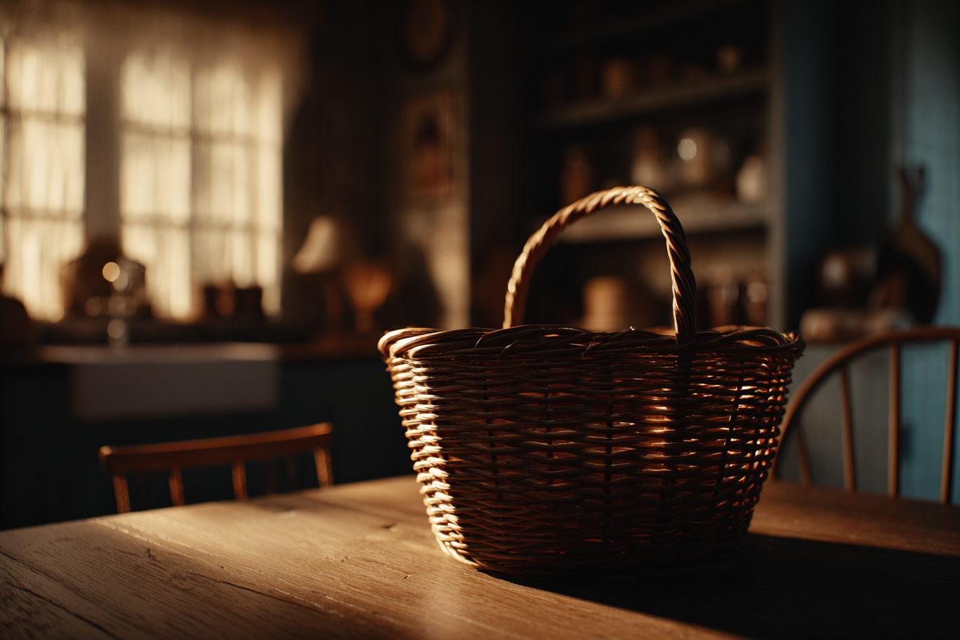 A basket on a table | Source: Midjourney