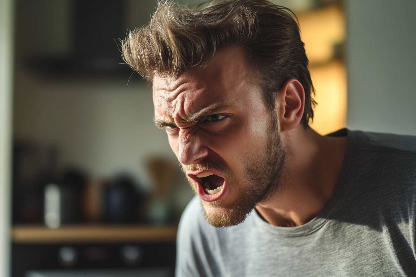 A man speaking angrily | Source: Midjourney