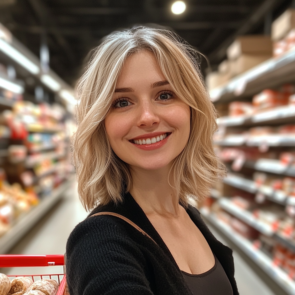 A woman in a supermarket | Source: Midjourney