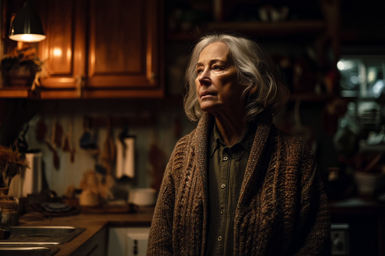 A woman standing in her kitchen | Source: Midjourney