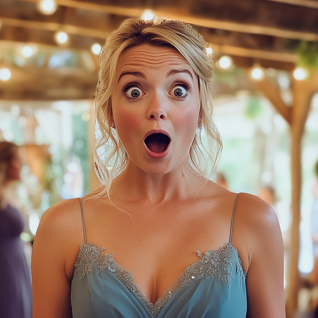 A shocked bridesmaid | Source: Midjourney