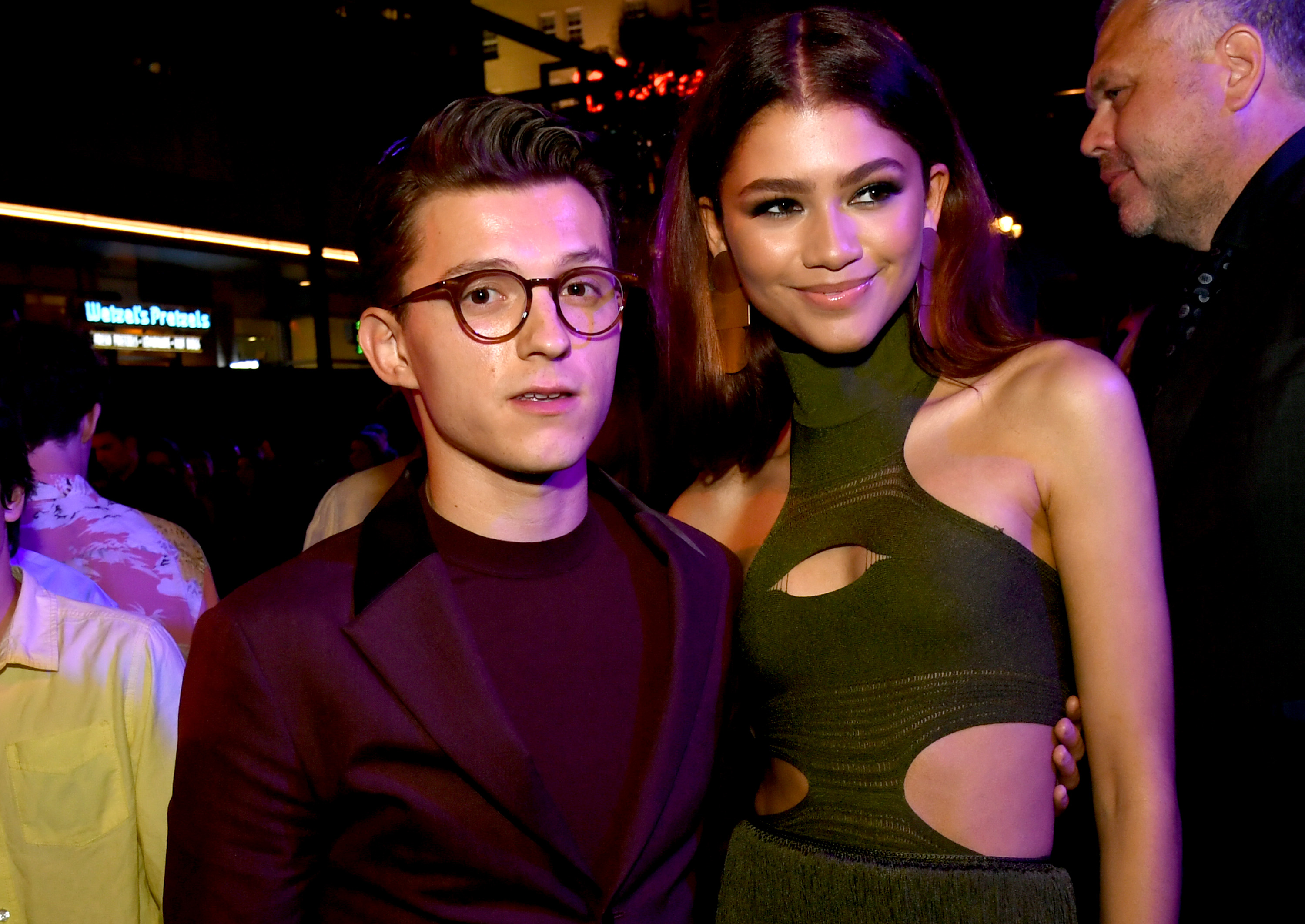 Tom Holland and Zendaya pose at the after party for the premiere of Sony Pictures' "Spider-Man: Far From Home" on June 26, 2019 in Hollywood, California. | Source: Getty Images