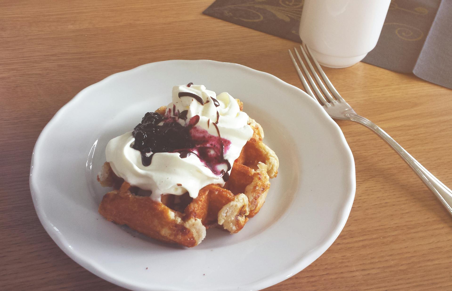 Waffles on a plate | Source: Pexels