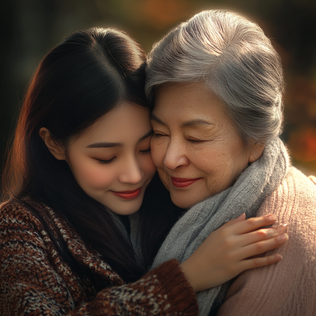 Mother and daughter hugging | Source: Midjourney