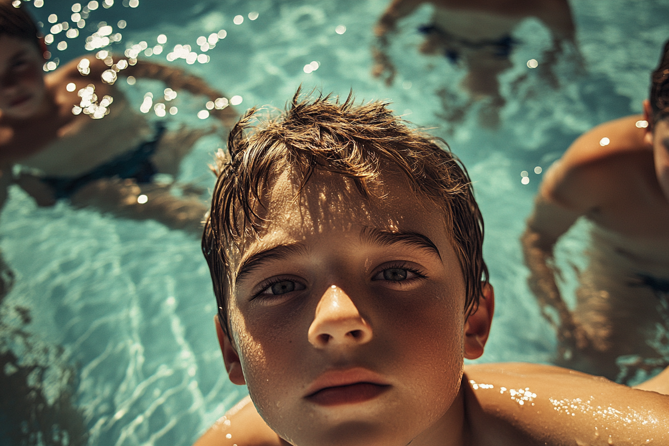 Kids by the pool | Source: Midjourney