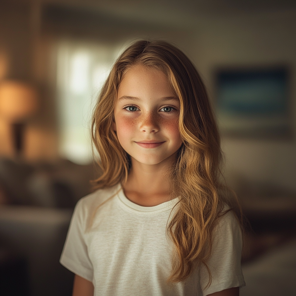 A girl standing in her house | Source: Midjourney