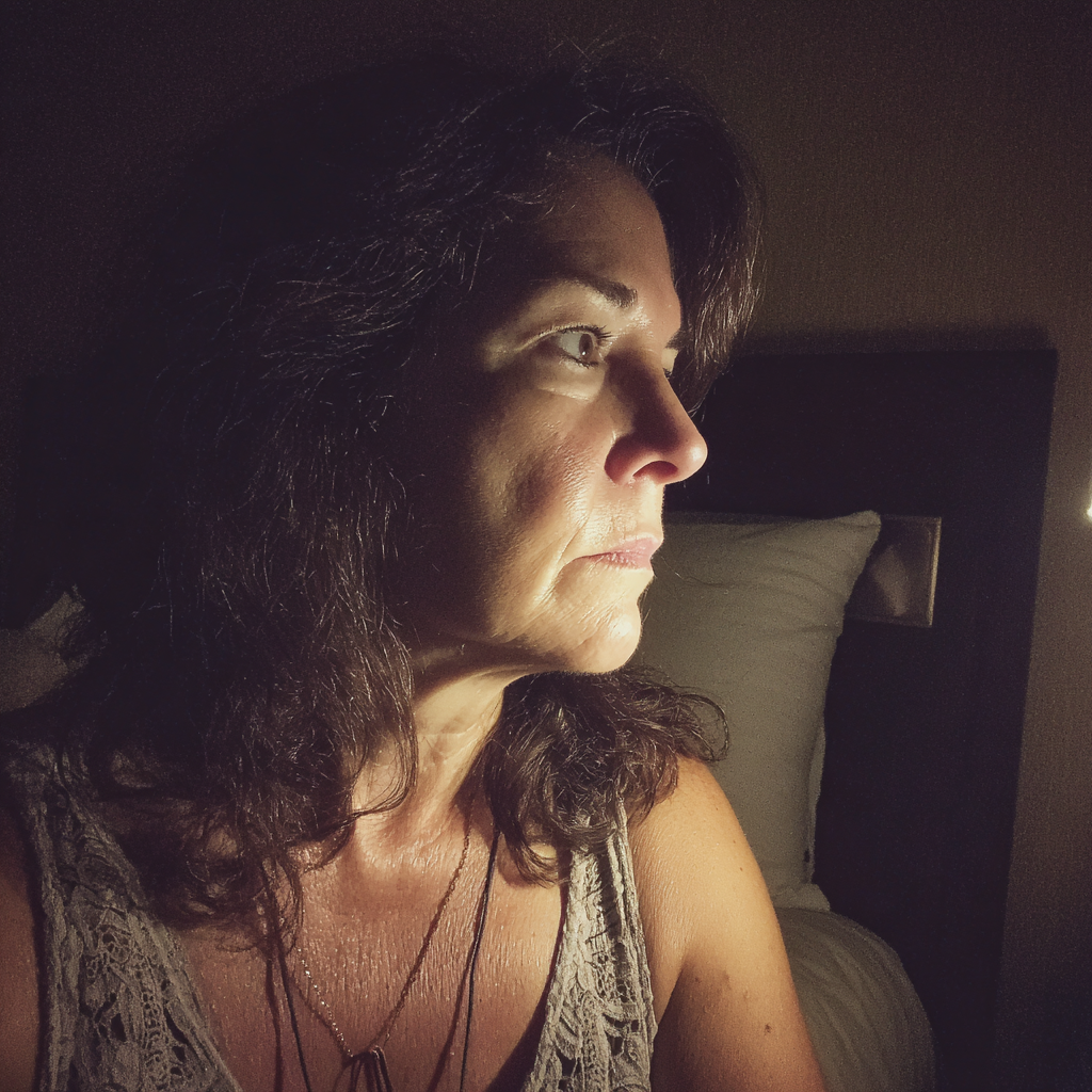 A side-view of a pensive woman | Source: Midjourney