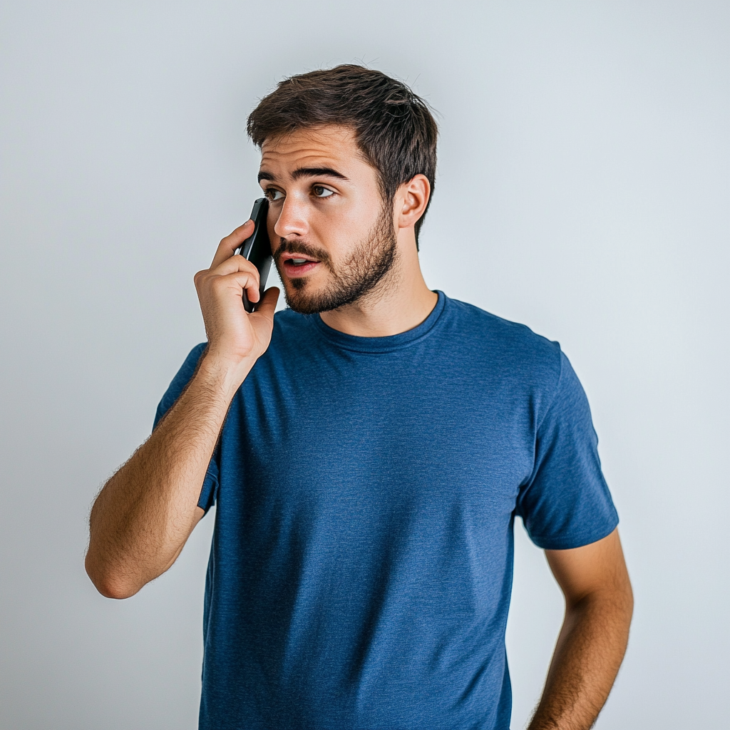 Un homme parle au téléphone | Source : Midjourney