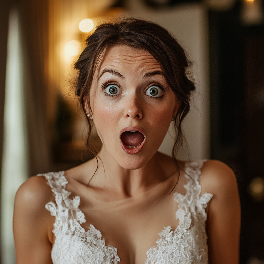 A shocked bride | Source: Midjourney