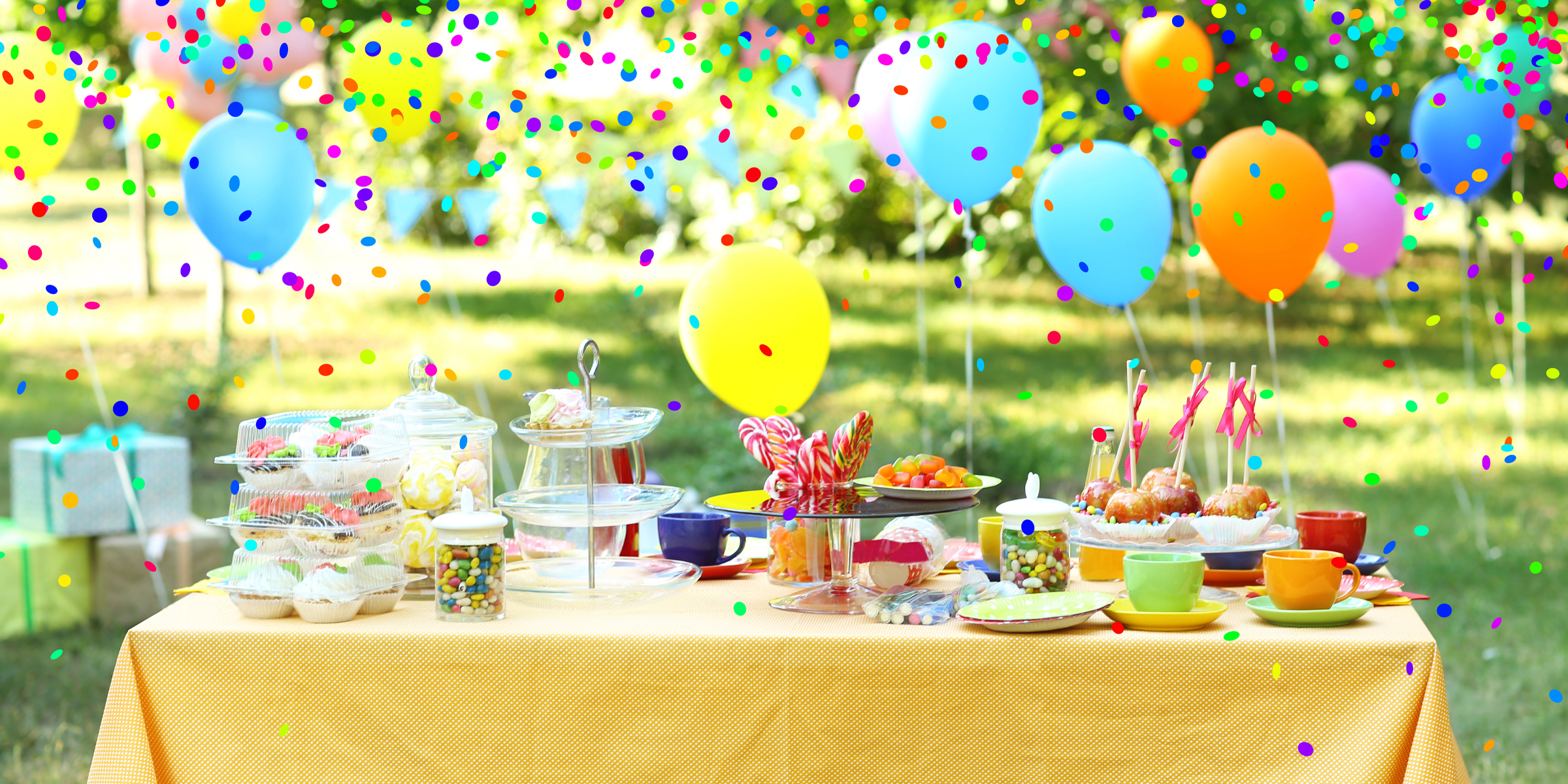 A birthday party setup at a park | Source: Shutterstock