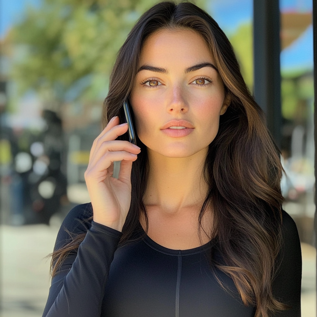 A woman talking on the phone | Source: Midjourney