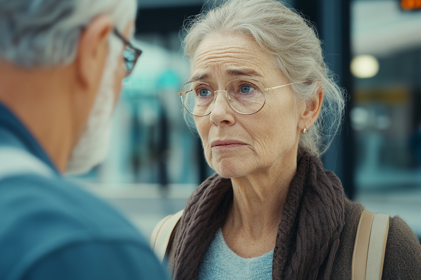 A woman talking to her husband | Source: Midjourney