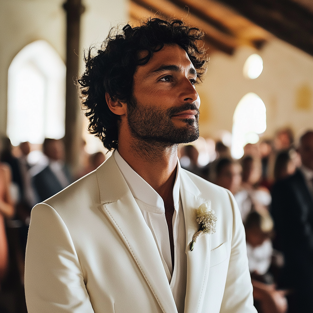 A smiling groom | Source: Midjourney