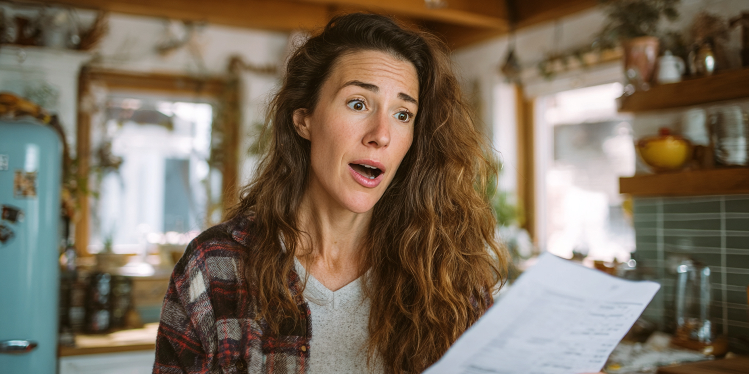 Woman gasping as she stares at a document | Source: Pexels
