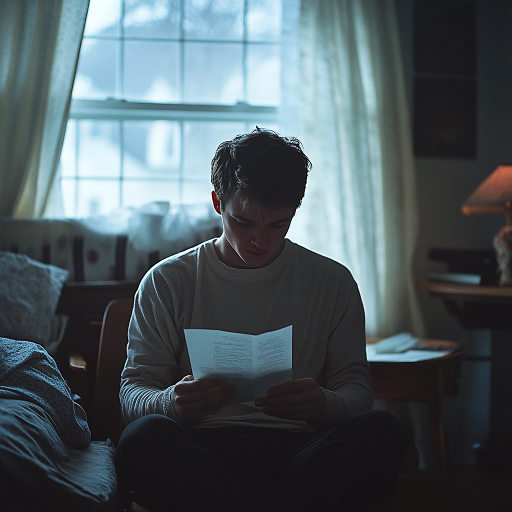 A man reading a letter | Source: Midjourney