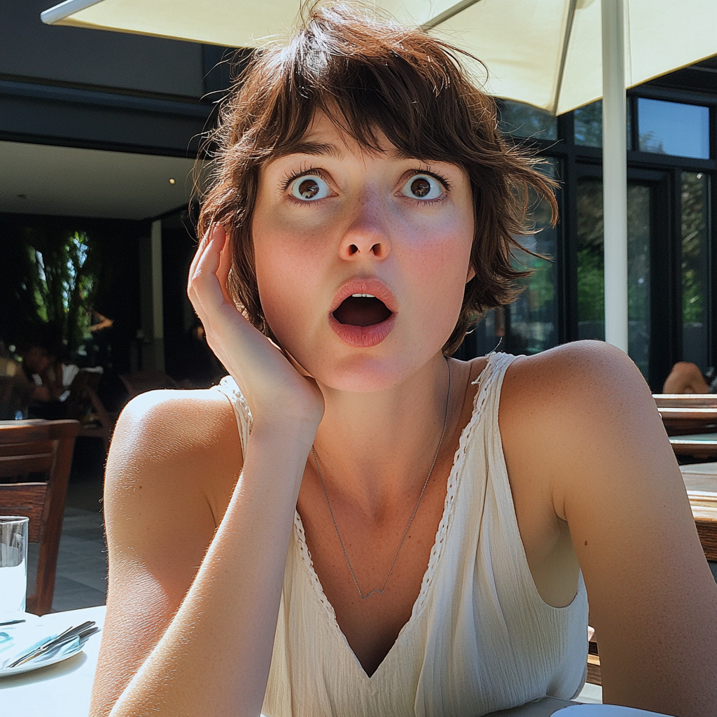 A shocked woman | Source: Midjourney