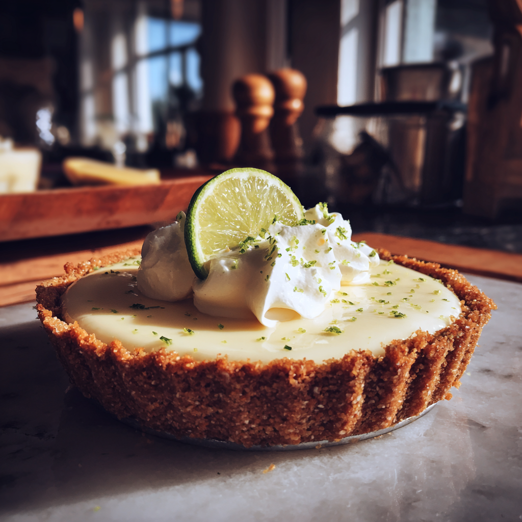A pie on a kitchen counter | Source: Midjourney