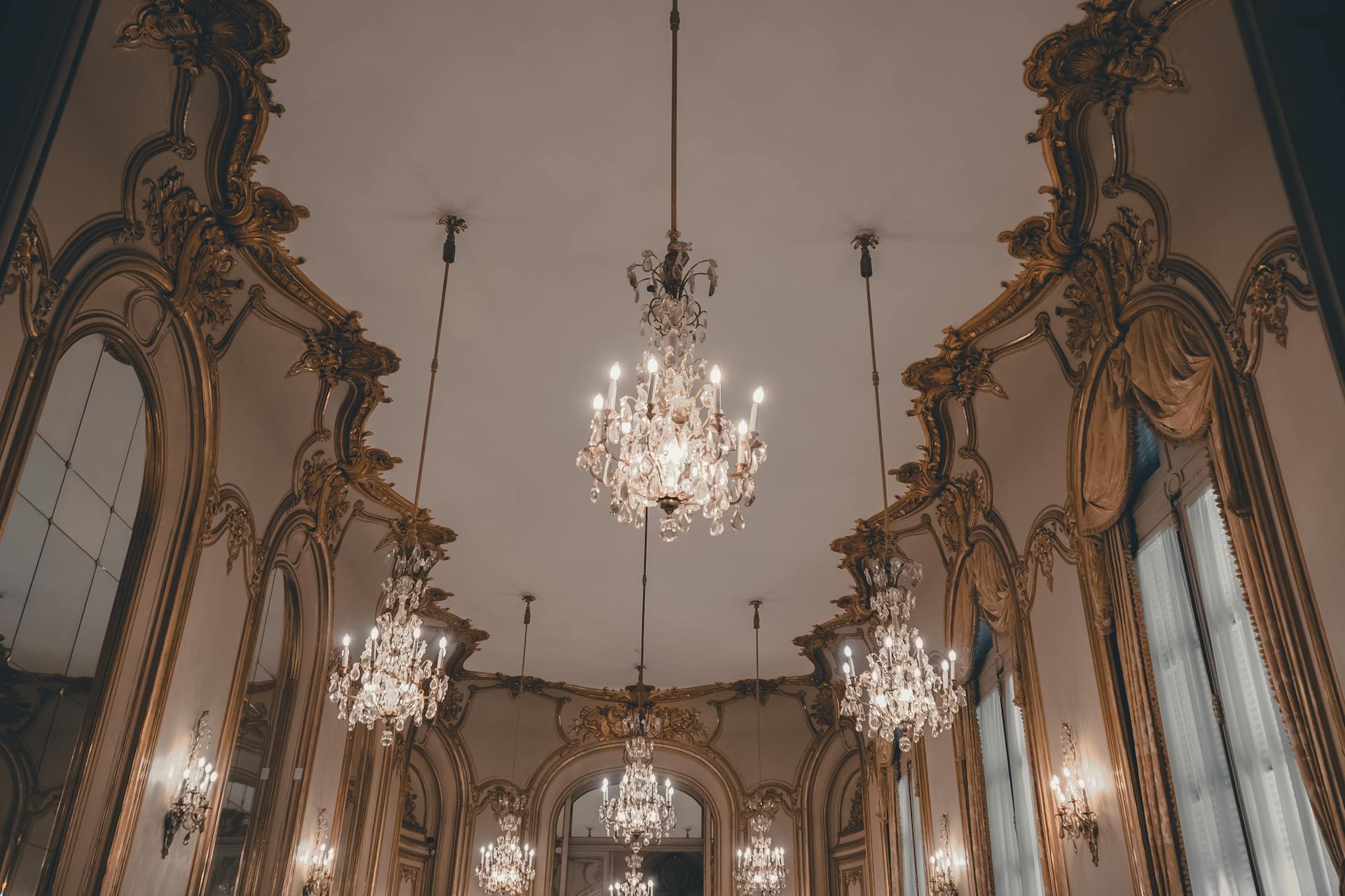 Chandeliers in a ballroom | Source: Pexels