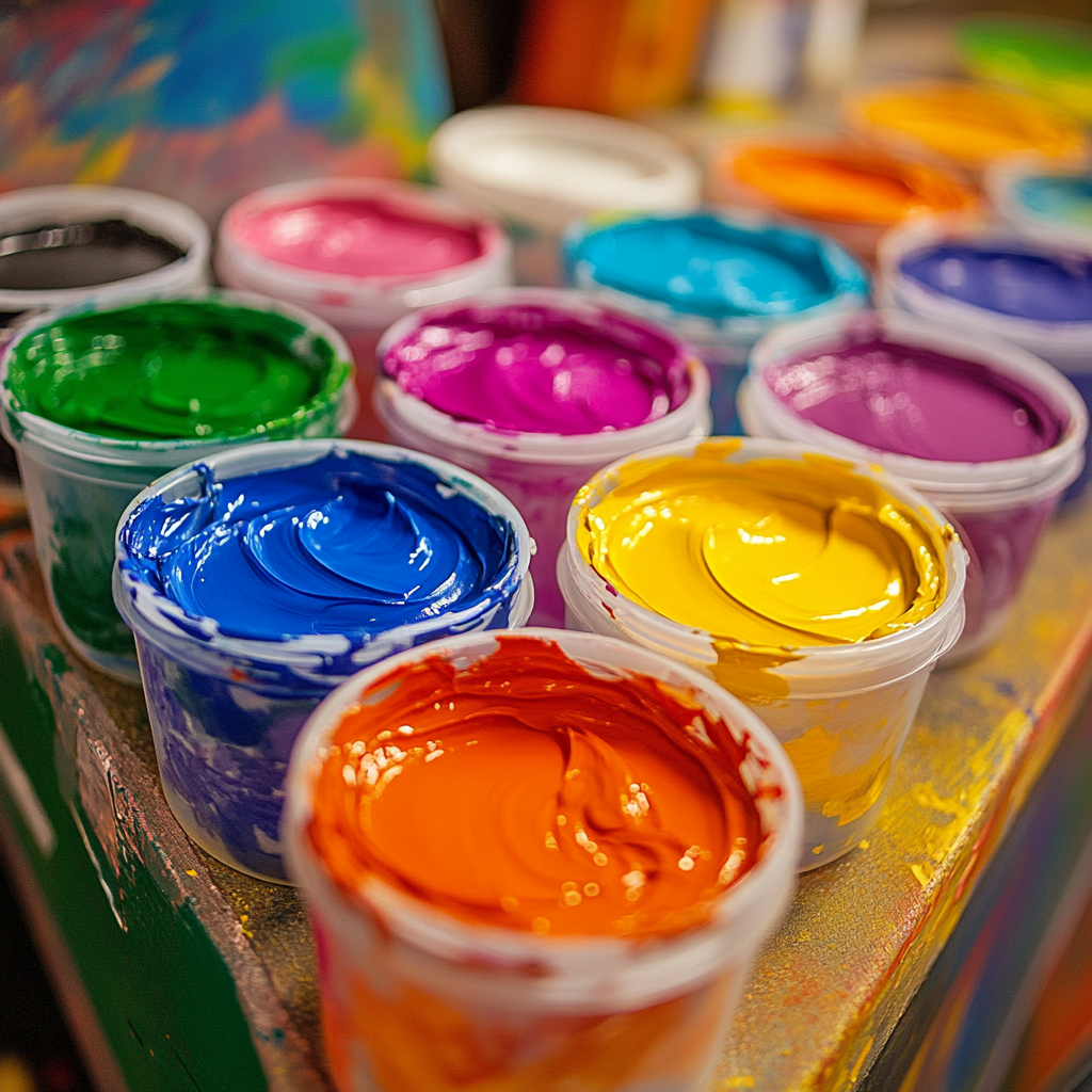 Tubs of face paint | Source: Midjourney